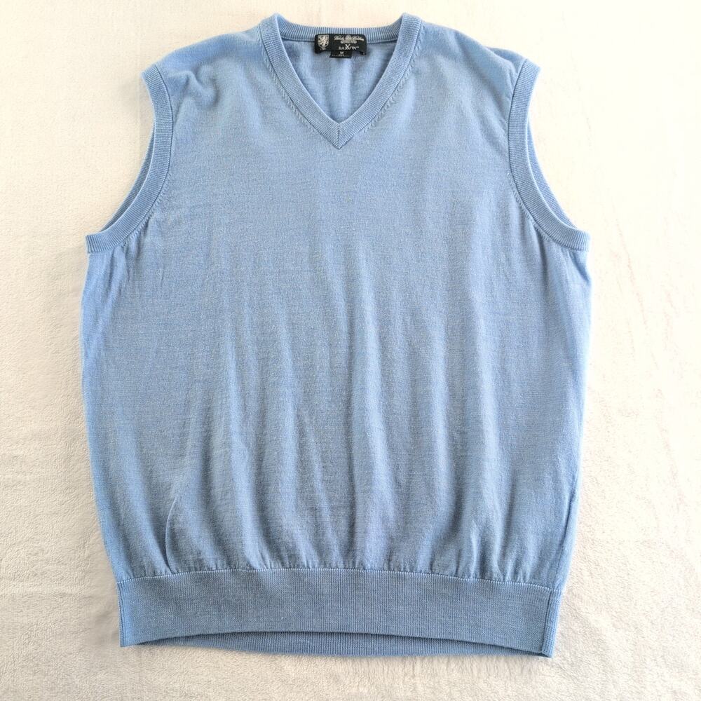 Brooks Brother's 100% Saxxon Wool Pullover Vest Preppy Academia Men's Medium